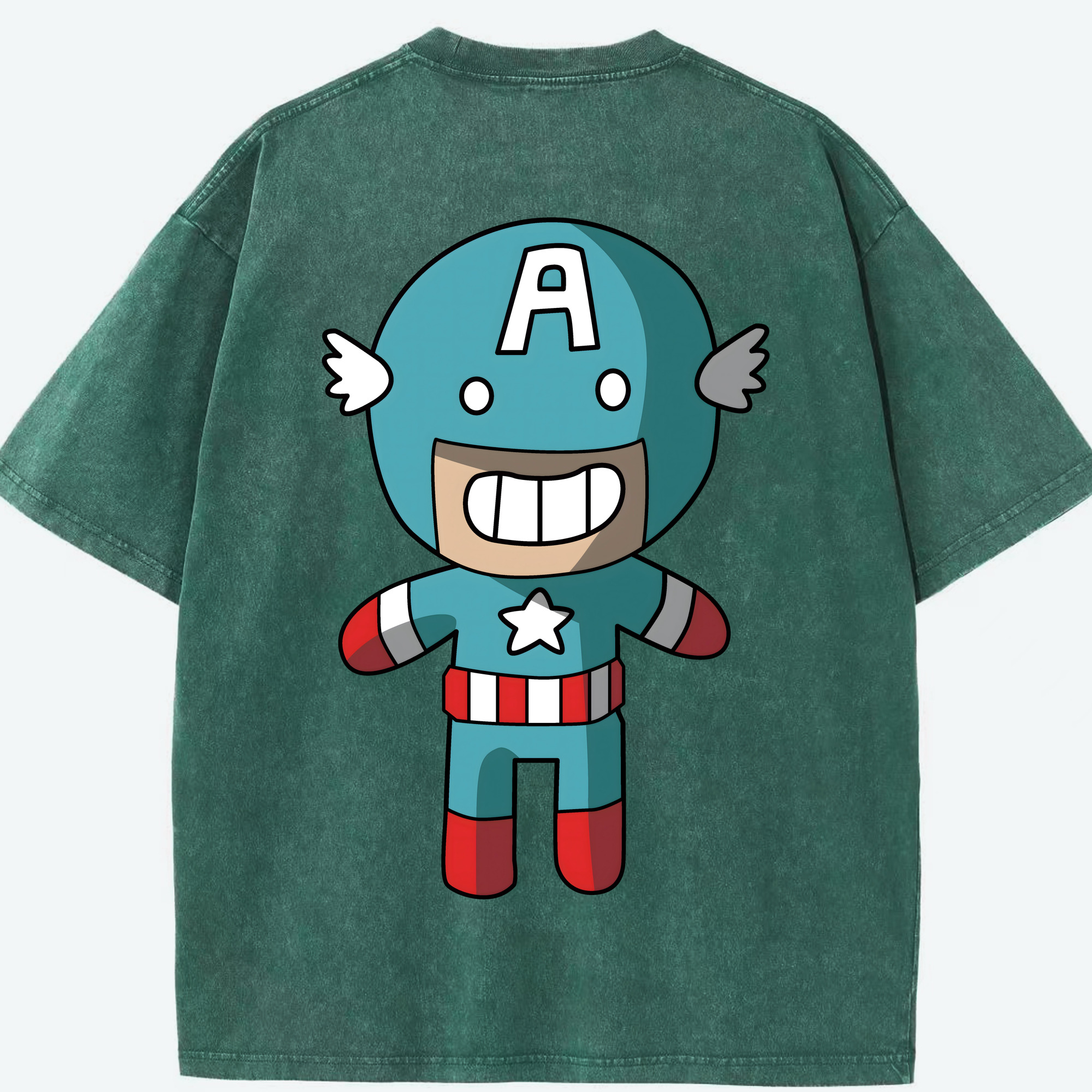 （画像用） アベンジャーズ The Avengers 綿100% ヴィンテージ風 半袖Tシャツ（背面プリント）